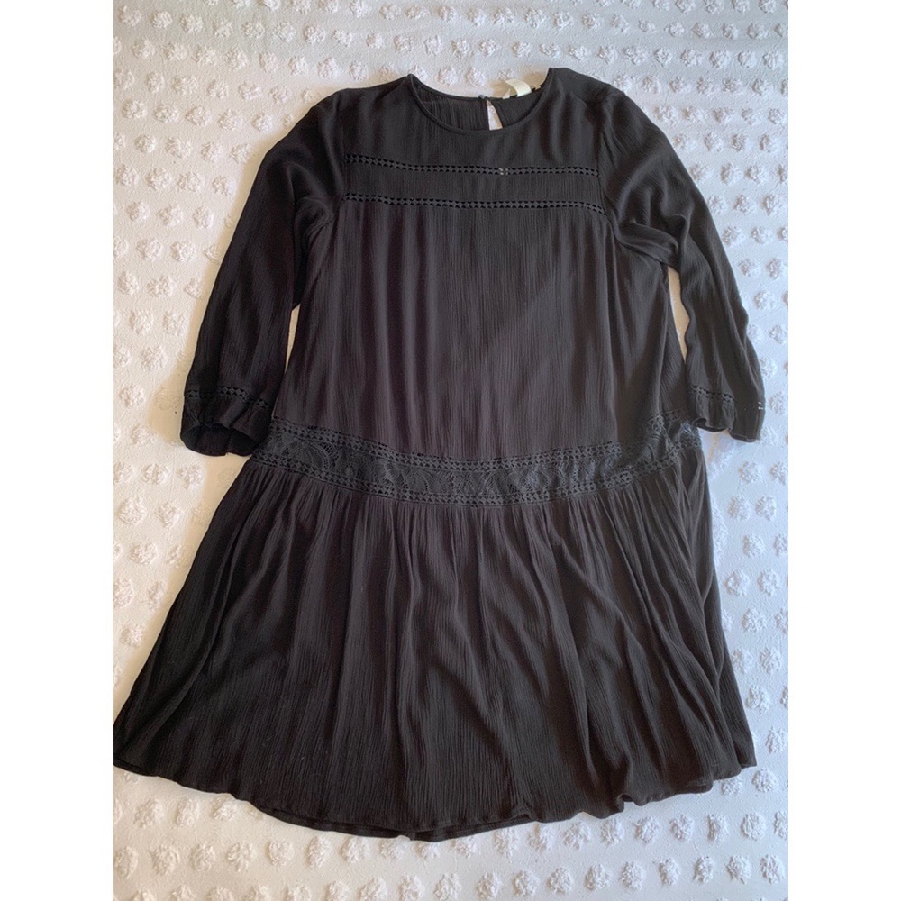 H&M Dress with Drop Waist and Lace Panels